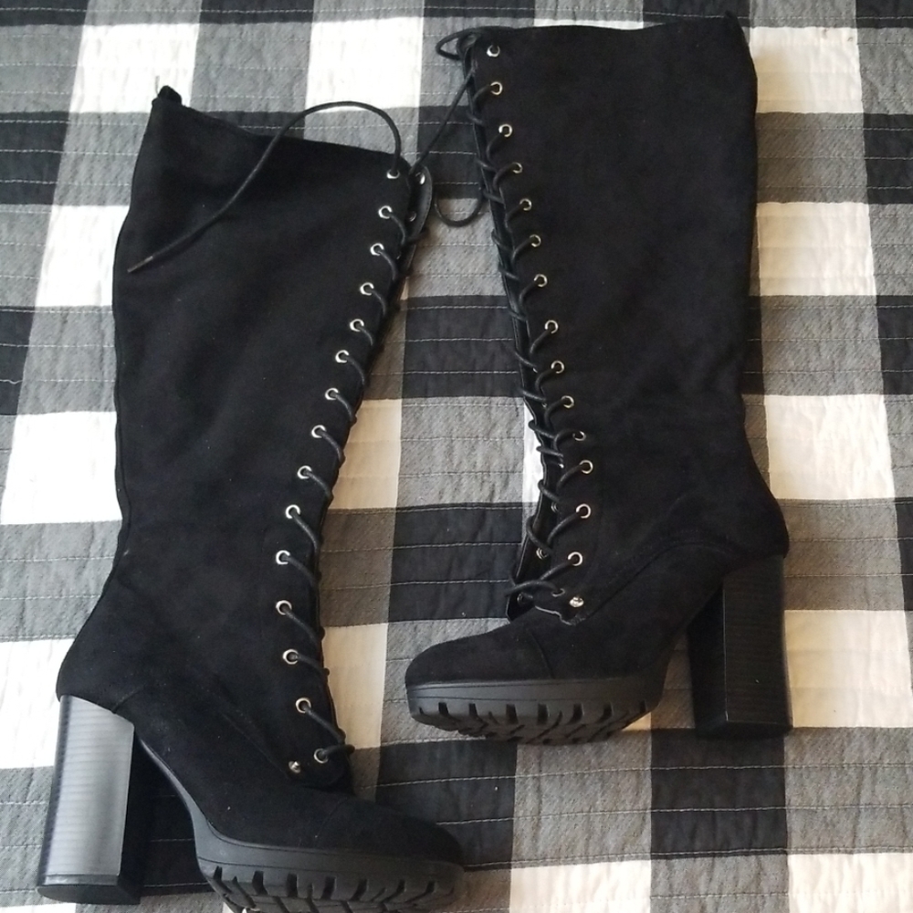 New lace up bootie heels!